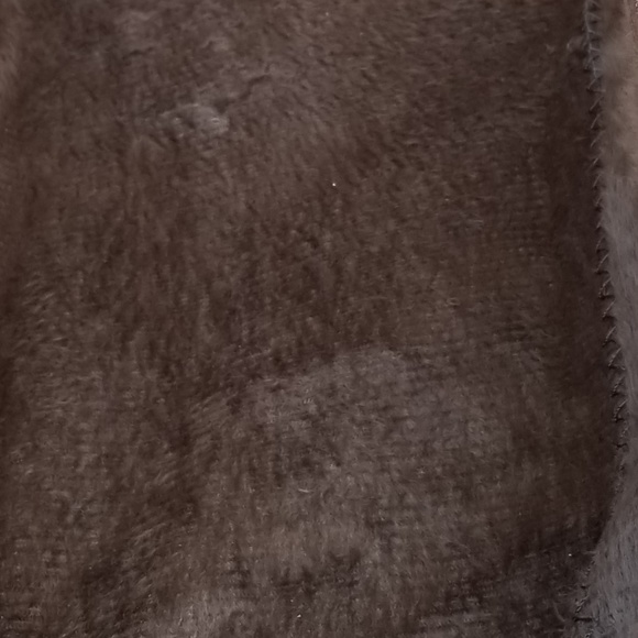 Knee High Heel Boots Brown Vegan Leather and fur - Picture 8 of 8